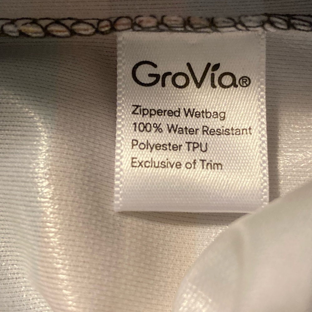 New GroVia Zippered Wet Bag - Rowan 12”x 12” Diapers Travel Daycare Snacks Toys - Picture 4 of 7